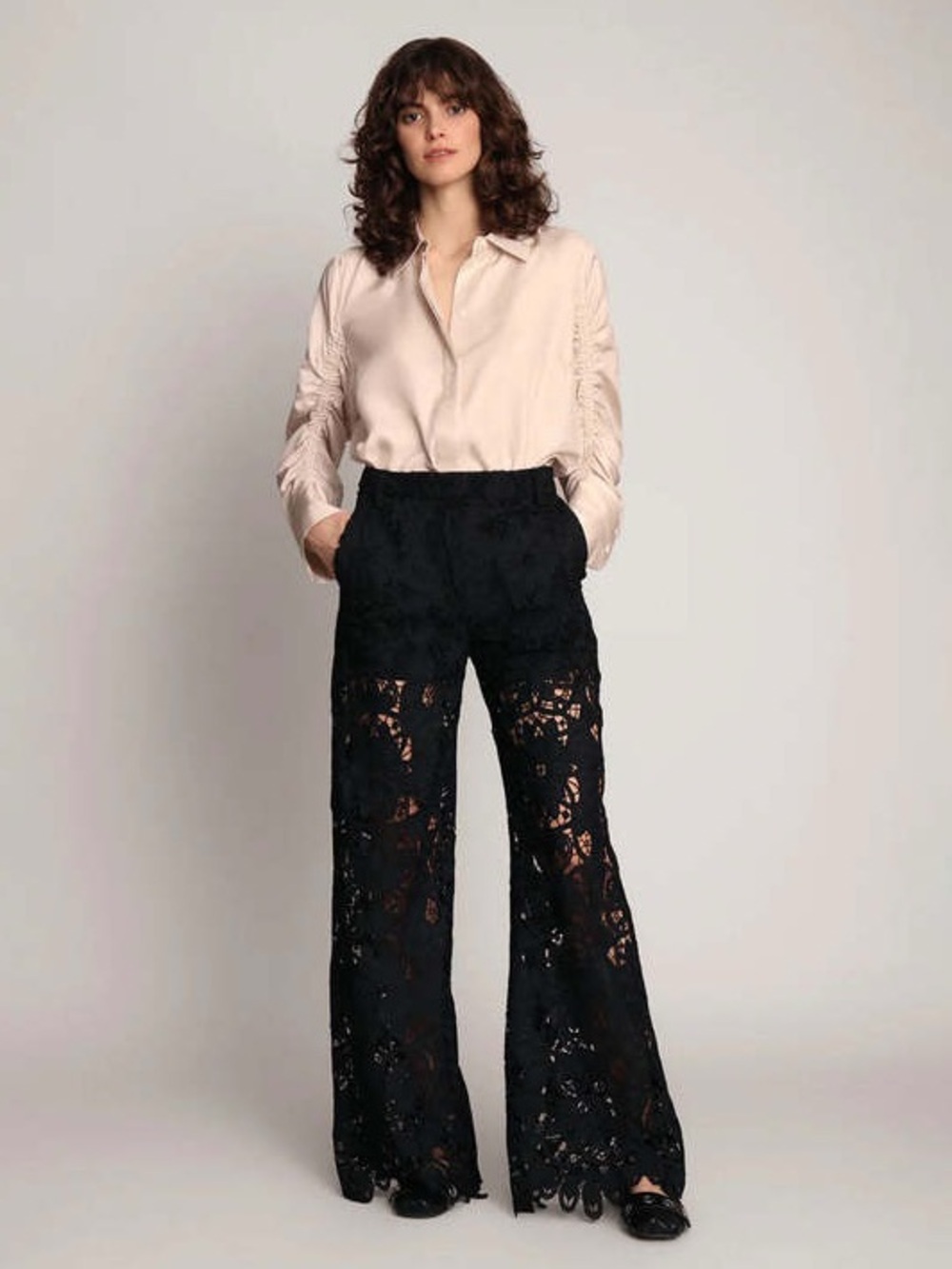 Munthe Eileen Lace Wide-Leg Pants NWT EU38